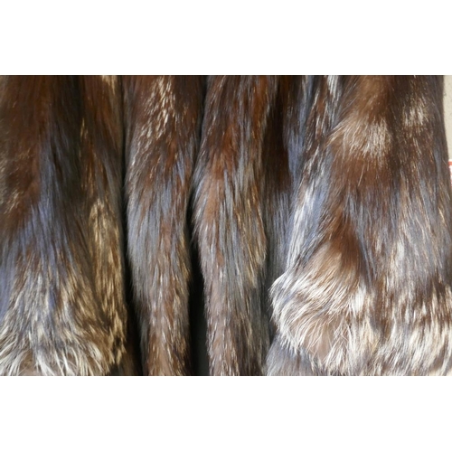 475 - Authentic fox fur three quarter length coat