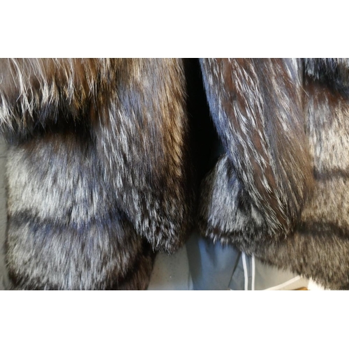 475 - Authentic fox fur three quarter length coat