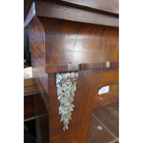 478 - Victorian walnut pier cabinet - Size: W:83cm D:33cm H:106cm