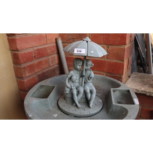 510 - Garden water feature - Boy & Girl - Approx height: 85cm