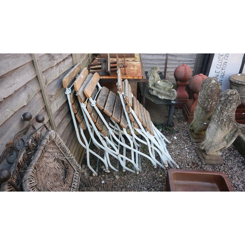 528 - 6 folding garden chairs