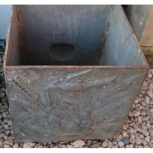 537 - Pair of cast iron troughs