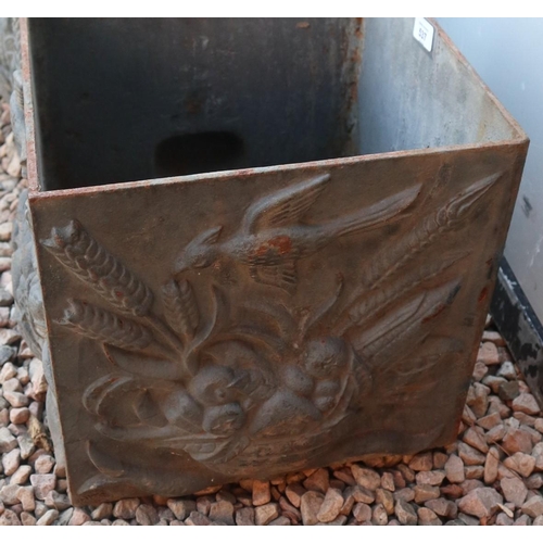 537 - Pair of cast iron troughs