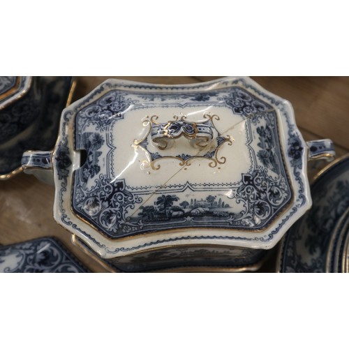 304 - Blue and white dinner service - Verona