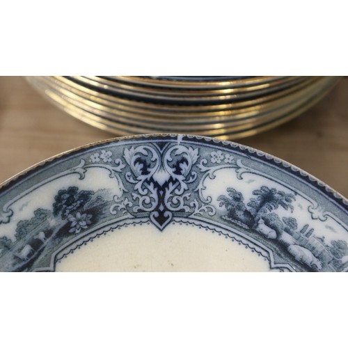 304 - Blue and white dinner service - Verona