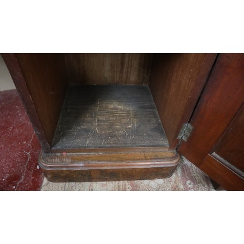 269 - Victorian burr walnut bedside cabinet