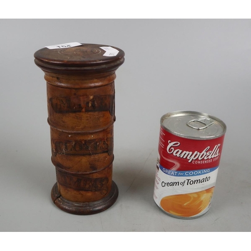 154 - Antique treen spice container A/F