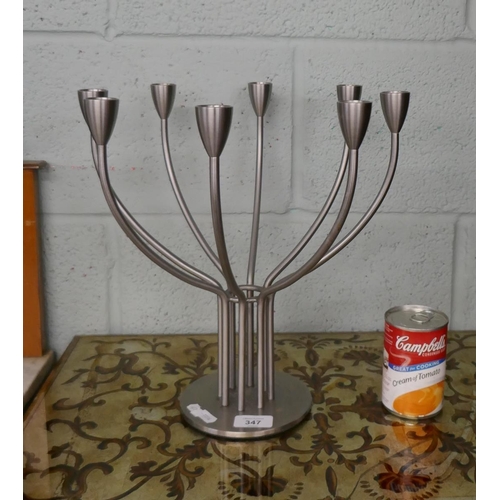 347 - Modernist 9 tier candelabra - Approx height 34cm