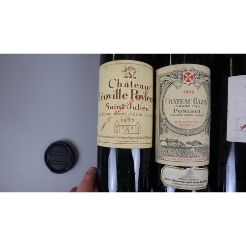 104 - 3 good bottles of wine - 1970 Chateau Gazin, Pomerol, 1977 Chateau Leoville Poyferre, 1978 Chateau C... 