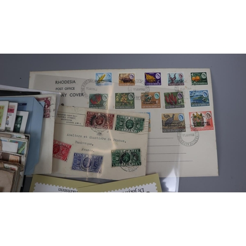 109 - Stamps - World covers in shoebox