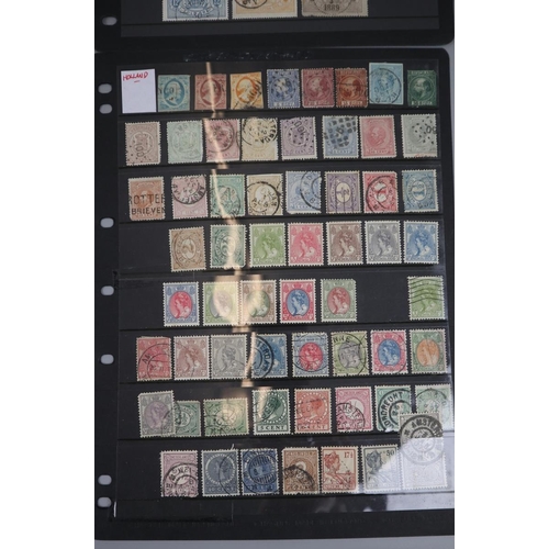 111 - Stamps - Foreign - Portugal, Holland, Denmark, Norway and Sweden in Hagner sheets