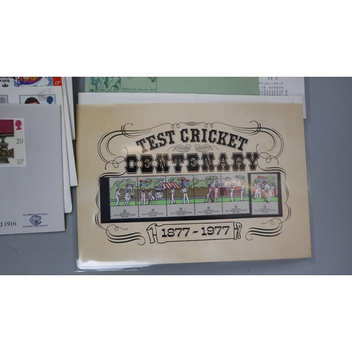 118 - Stamps - GB cricket and special event covers