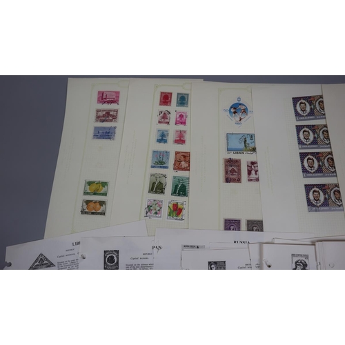 124 - Stamps - Foreign - album pages including Kennedy issues