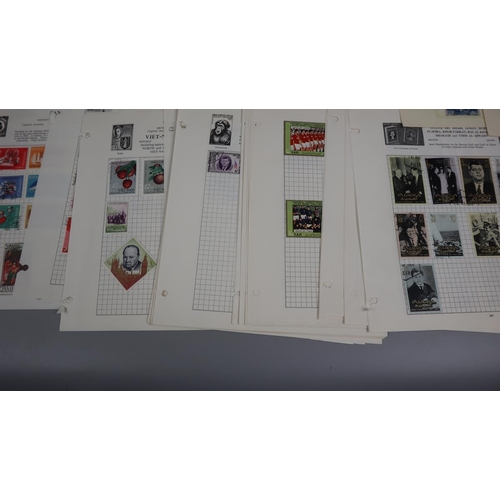 124 - Stamps - Foreign - album pages including Kennedy issues