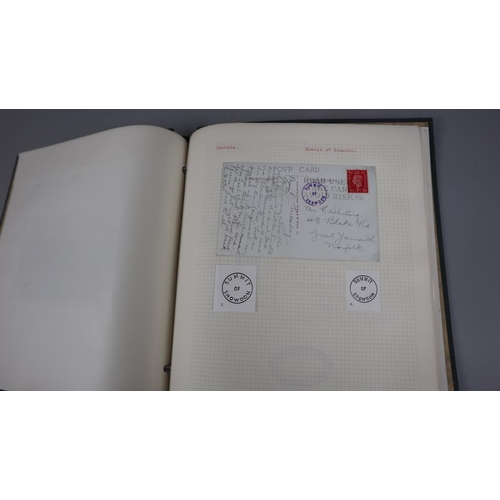 127 - Stamps - GB tourist cachets in album including Lands End and Snowdon