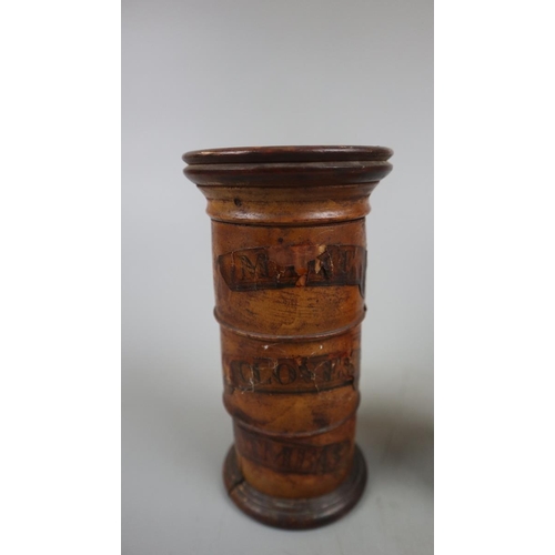 154 - Antique treen spice container A/F