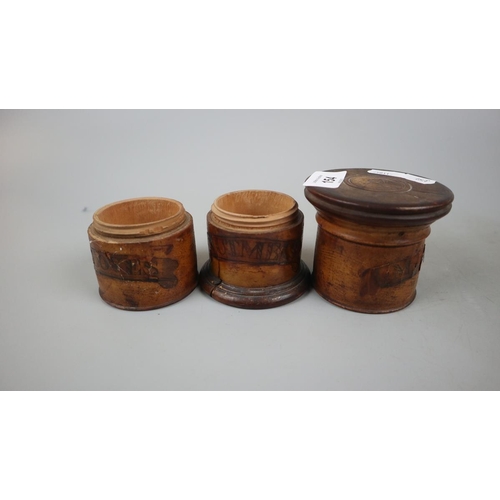 154 - Antique treen spice container A/F