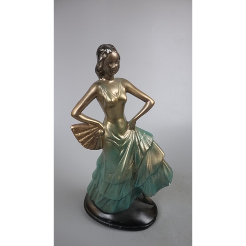 166 - 1930s chalk figurine - Approx height 32cm