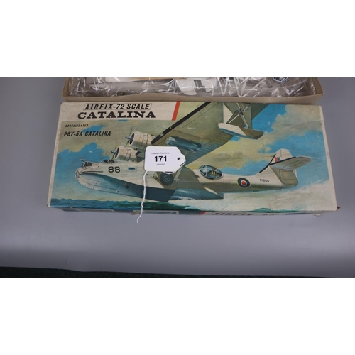 171 - Airfix-72 scale PBY-5A Catalina together with Airfix-600 scale H.M.S. Victorious