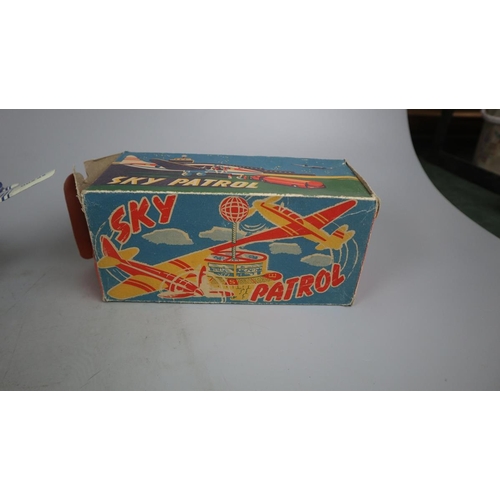 179 - Sky patrol tin plate toy in original box