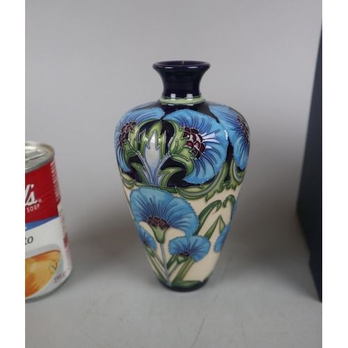 187 - Moorcroft vase - Persian Fan by Rachel Bishop 2013 with original box - Approx height 16cm