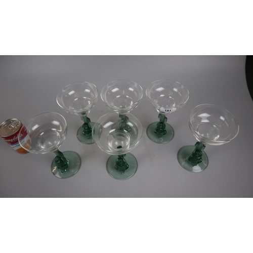 191 - Set of 6 Mexican themed Margarita glasses - Luminarc