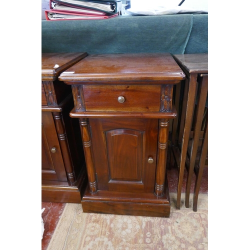 221 - Pair of mahogany bedside tables