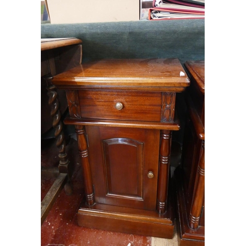 221 - Pair of mahogany bedside tables