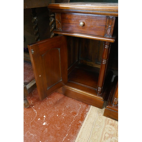 221 - Pair of mahogany bedside tables