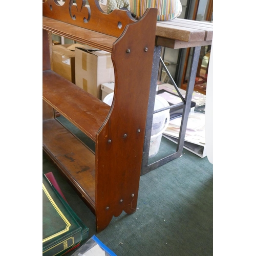 222 - Mahogany wall shelves