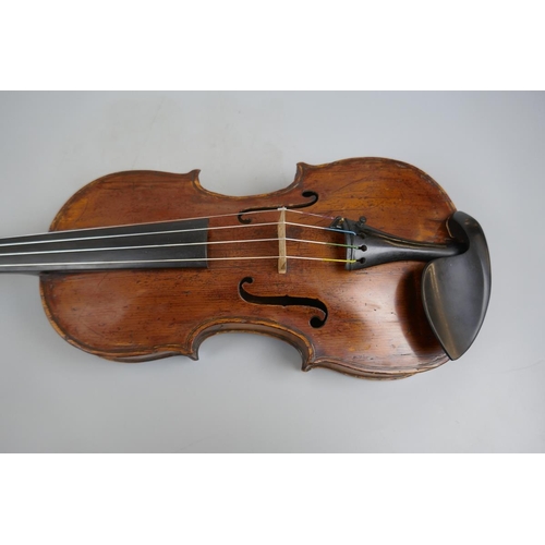 233 - Early London made full size violin in case