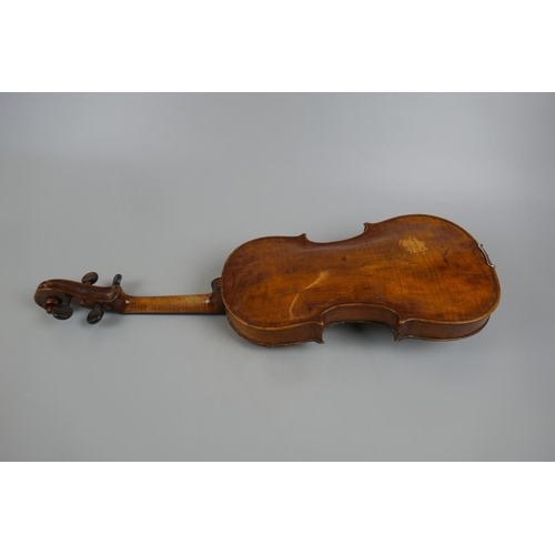 233 - Early London made full size violin in case