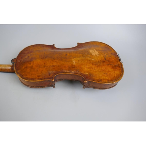 233 - Early London made full size violin in case