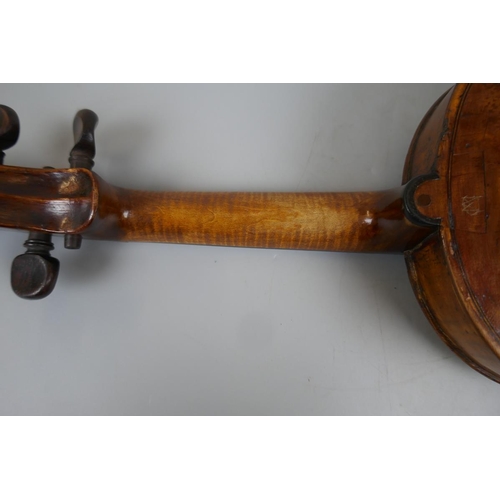 233 - Early London made full size violin in case