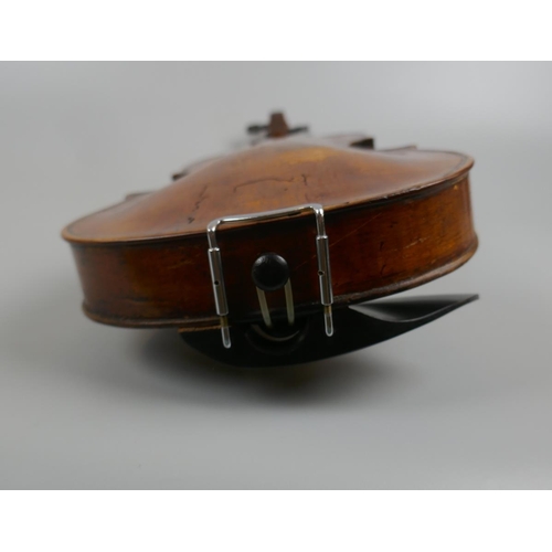 233 - Early London made full size violin in case