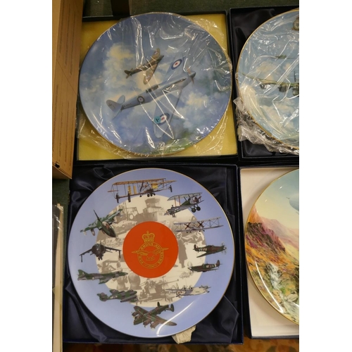 235 - Large collection of aviation themed collectors plates to include Coalport & Spode