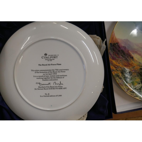 235 - Large collection of aviation themed collectors plates to include Coalport & Spode