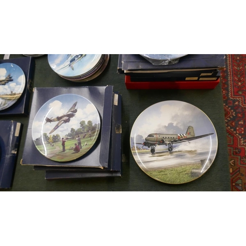 235 - Large collection of aviation themed collectors plates to include Coalport & Spode