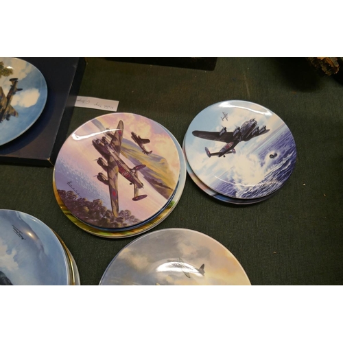 235 - Large collection of aviation themed collectors plates to include Coalport & Spode