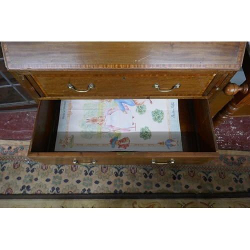 282 - Edwardian mahogany bureau 