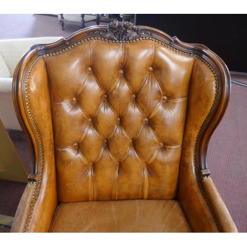 292 - French leather armchair