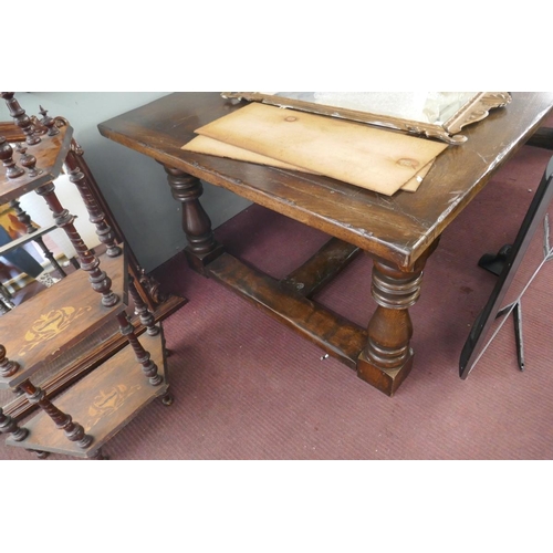 328 - Huge oak plank top refectory/boardroom table – Size: L: 455cm W: 126cm H: 79cm