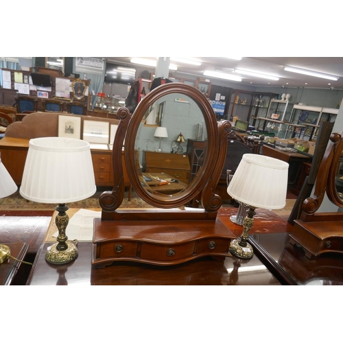 331 - Mahogany chest of drawers with vanity mirror - Approx size W: 104cm D: 46cm H: 89cm