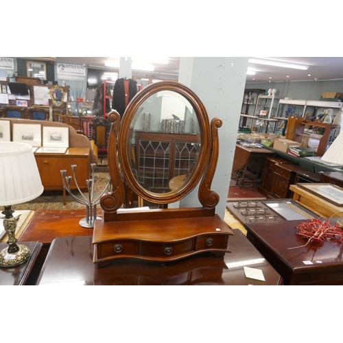 332 - Mahogany chest of drawers with vanity mirror - Approx size W: 104cm D: 46cm H: 89cm