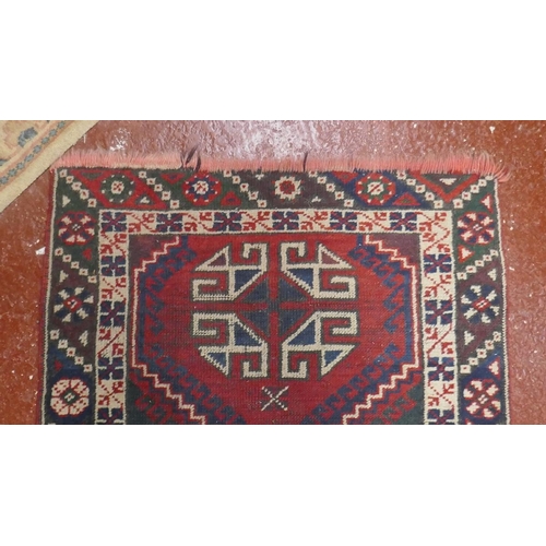 350 - Antique patterned runner - Approx size: 307cm x 74cm