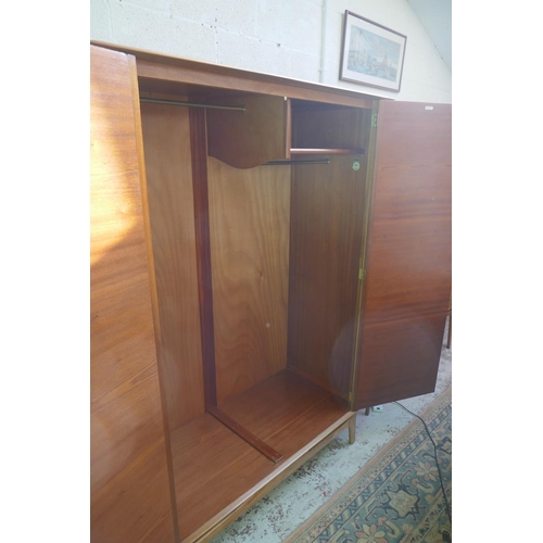 374 - Kean and Scott mid century walnut wardrobe - Approx size W: 127cm D: 56cm H: 177cm