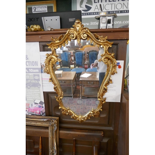 393 - Gilt framed mirror together with gilt picture frame