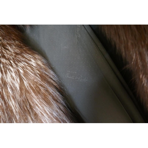 395 - Authentic fox fur three quarter length coat