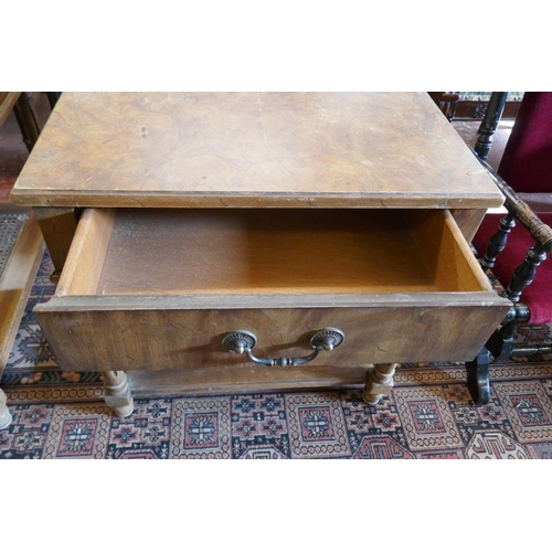 396 - Pair of burr walnut sofa end tables - Approx size W: 56cm D: 66cm H: 54cm