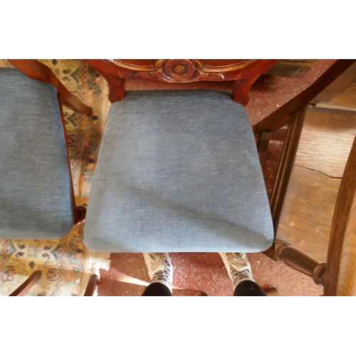 407 - Pair of antique balloon back chairs